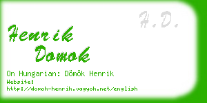 henrik domok business card
